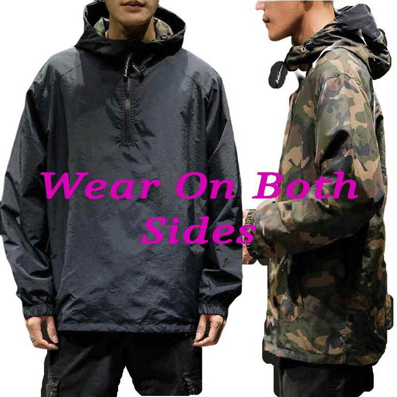 Wear On Both Sides Jacket Men's Retro Hooded Camouflage Jacket Hoodies Streetwear Camouflage Harajuku Men, Double sided
Wear On Both Sides Jacket Men's Retro Hooded Camouflage Jacket Hoodies Streetwear Camouflage Harajuku Men, Double sided