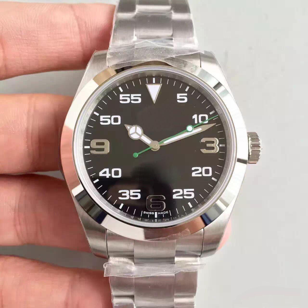 2019 Best selling classic men watch AIR-KING 40MM black large dial sapphire glass automatic movement 316 steel strap mens wristwatch
2019 Best selling classic men watch AIR-KING 40MM black large dial sapphire glass automatic movement 316 steel strap mens wristwatch