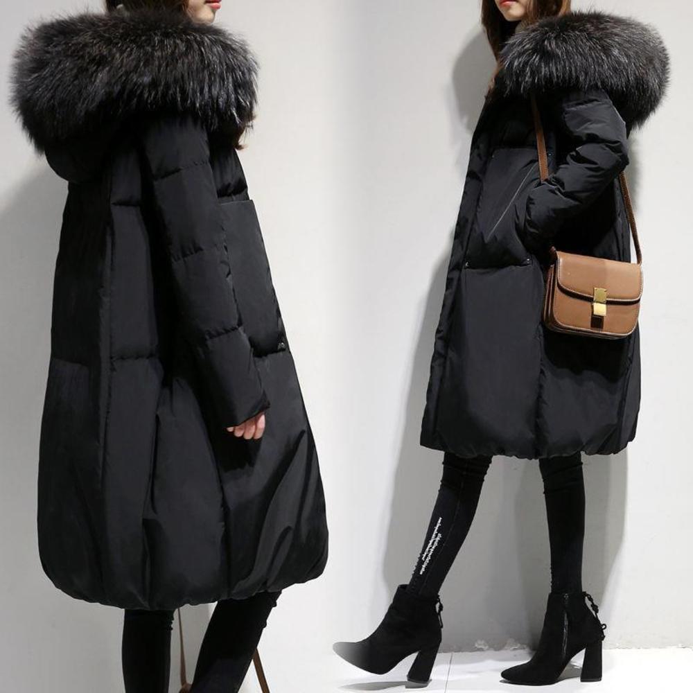 Women's 2020 New Down Female Mid-length Large Size 5XL Coat Women Big Fur Collar Bread Winter Jacket, Black
Women's 2020 New Down Female Mid-length Large Size 5XL Coat Women Big Fur Collar Bread Winter Jacket, Black
