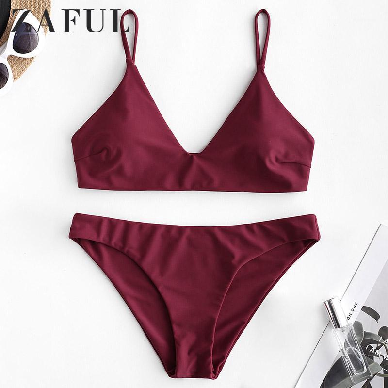 ZAFUL Bikini 2020 Solid Bralette Bikini Swimsuit Spaghetti Straps Sexy Padded Solid Women Swimwear Classic Push Up Bathing Suit1
ZAFUL Bikini 2020 Solid Bralette Bikini Swimsuit Spaghetti Straps Sexy Padded Solid Women Swimwear Classic Push Up Bathing Suit1