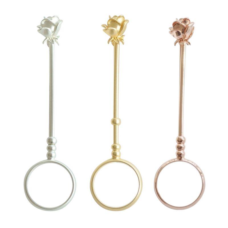 Fashion Cigarette Holder Ring Rack Vintage Metal Men Women Finger Clip Rack Slim Gondolas Cigarettes Smokers Smoking Gift Set