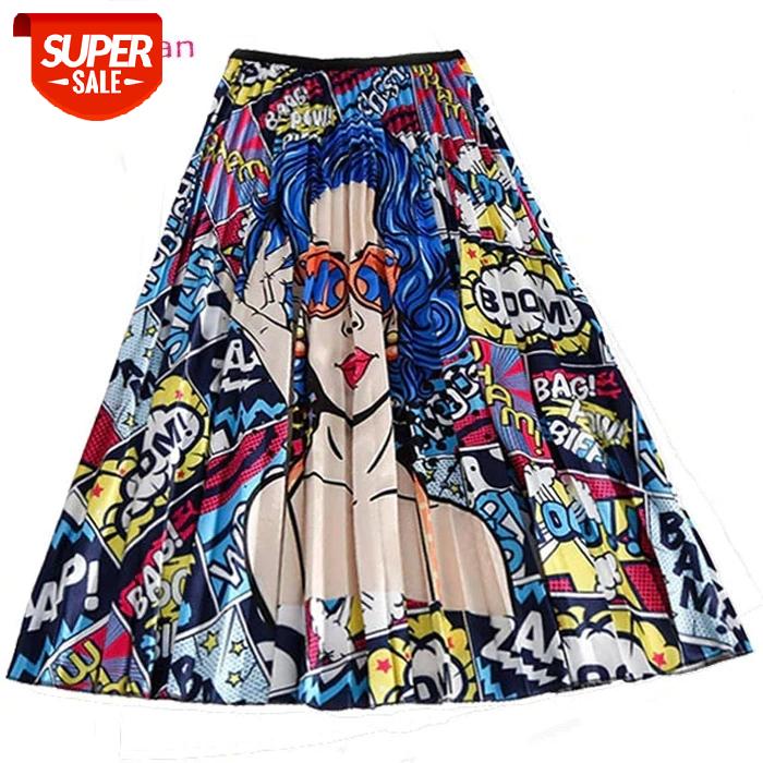 Winter Women's Pleated skirt New Cartoon Print High Waist Long Skirts Women Young Girl Summer Large Size Japan Female Falda #aT6N, White;black
Winter Women's Pleated skirt New Cartoon Print High Waist Long Skirts Women Young Girl Summer Large Size Japan Female Falda #aT6N, White;black