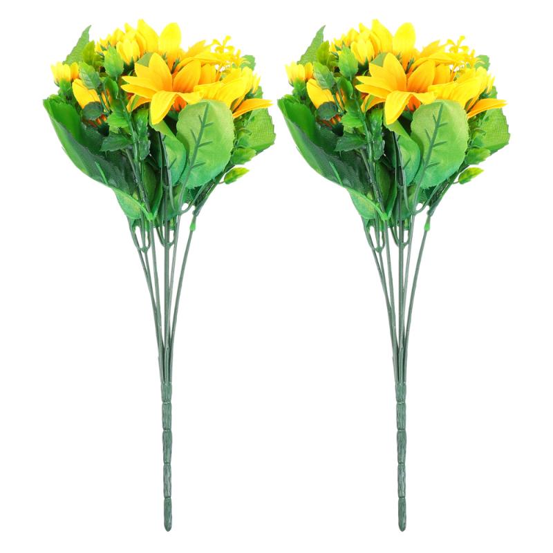2Pcs Artificial Flower Decor Flower Cluster Decor Simulated Sunflower Adornment, Yellow
2Pcs Artificial Flower Decor Flower Cluster Decor Simulated Sunflower Adornment, Yellow