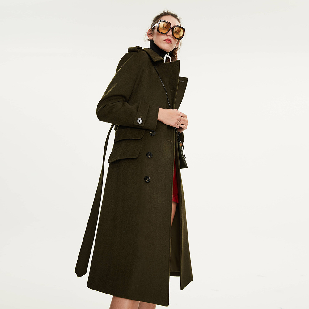 Winter Woolen Coat Women Fashion Classic Overcoat Women Thick Woolen Coat Elegant Long Coat OL Jackets Women Streetwear 201030