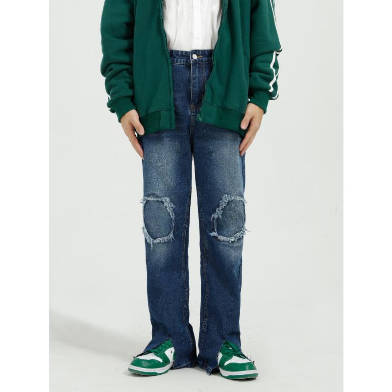 New Male Japan Korea Streetwear Hip Hop Jeans Trousers Men Knee Patch Splice Hem Split Casual Vintage Straight Denim Pants, 157
New Male Japan Korea Streetwear Hip Hop Jeans Trousers Men Knee Patch Splice Hem Split Casual Vintage Straight Denim Pants, 157