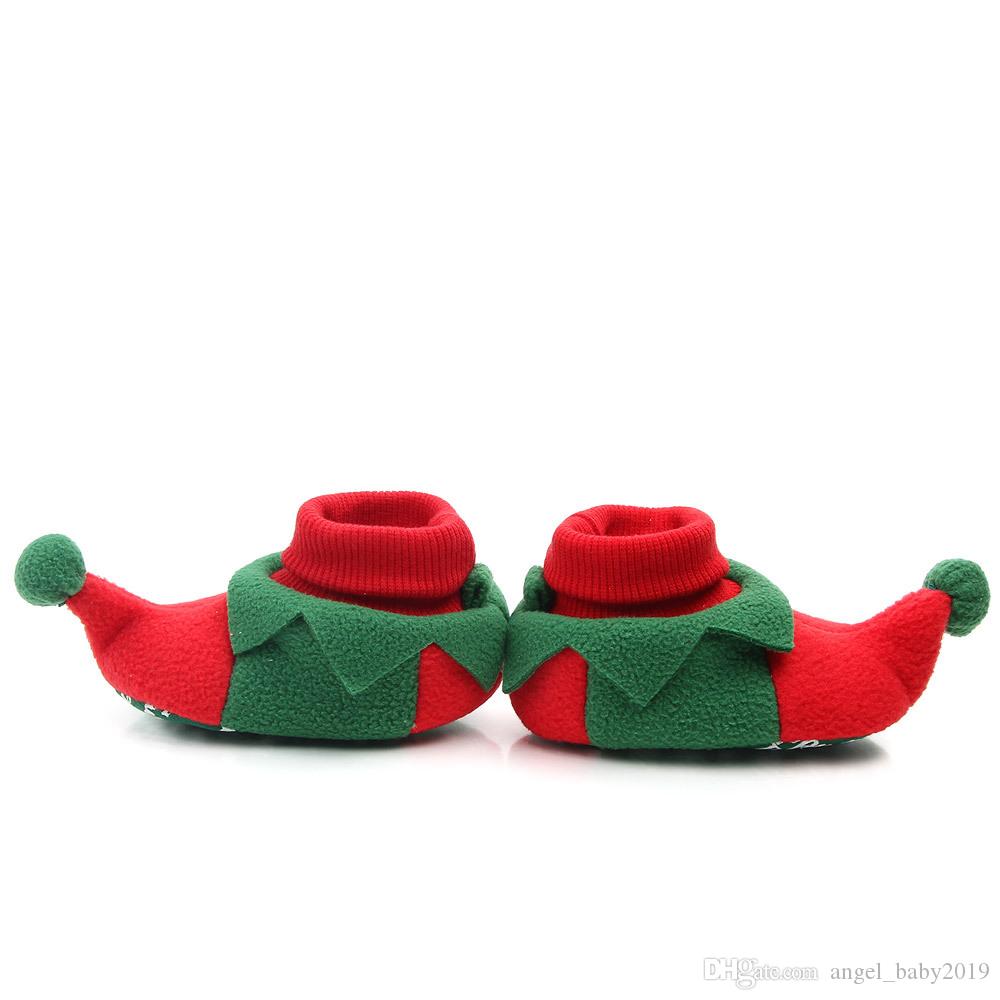 Christmas First Walkers Baby Girl Boys Shoes Comfortable Mixed Colors Flock Slip-On Kid Shoes Scarpe Bambina Baby Booties