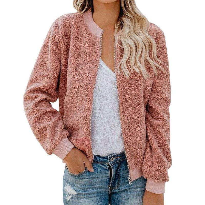 Women Warm Cashmere Fabric Jacket Zip Up Round Neck Overcoat Winter Solid Color Loose Female Pocket Coat, Black
Women Warm Cashmere Fabric Jacket Zip Up Round Neck Overcoat Winter Solid Color Loose Female Pocket Coat, Black