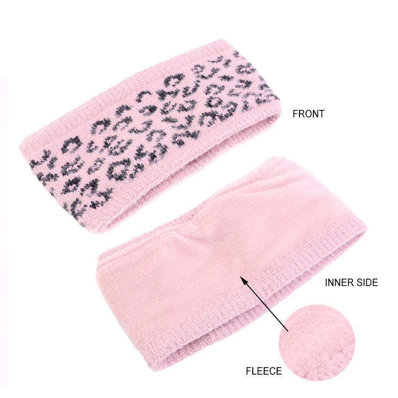 New style mink velvet headband, leopard print wool headband winter warm headband