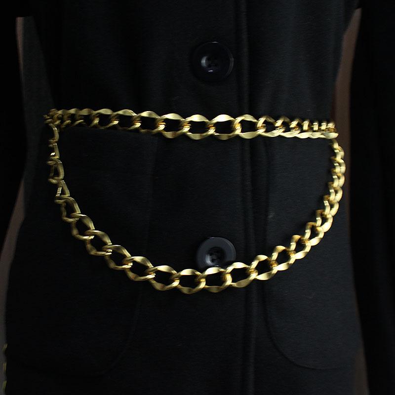 Women's thin belt leather sexy decoration with dress waist chain black and white fashion simple small belt, Gold
Women's thin belt leather sexy decoration with dress waist chain black and white fashion simple small belt, Gold