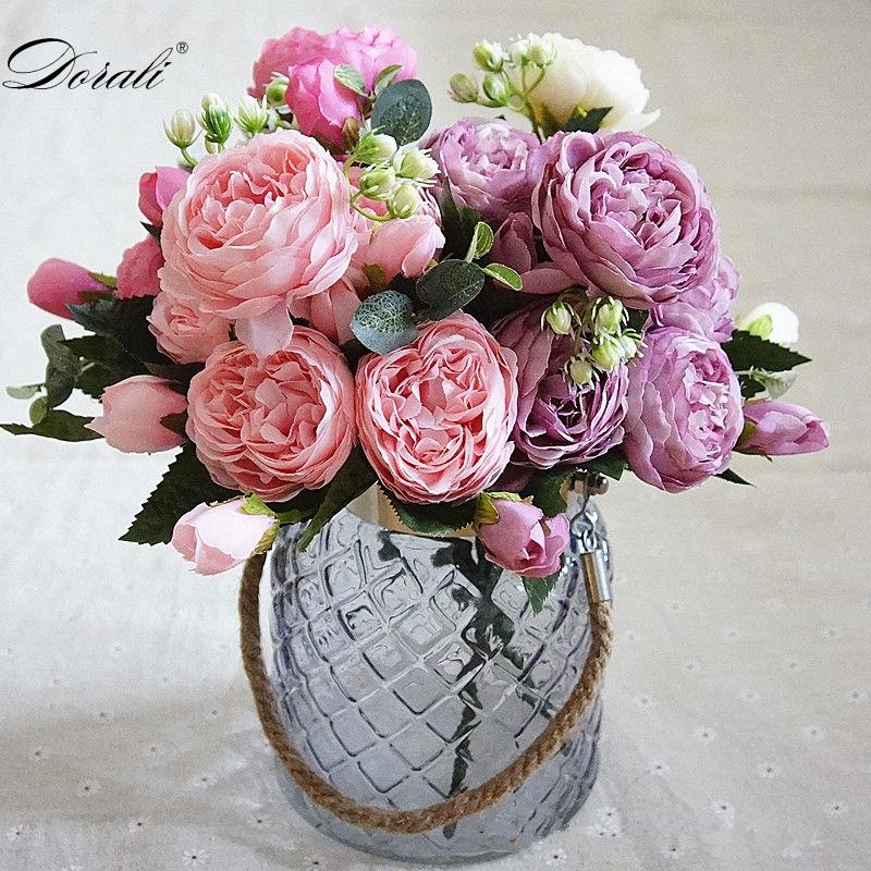 2020 Silk Rose Peony Artificial Flowers Beautiful Flores Bouquet for Wedding Party Home Decoration Mariage Fake Flowers, Red
2020 Silk Rose Peony Artificial Flowers Beautiful Flores Bouquet for Wedding Party Home Decoration Mariage Fake Flowers, Red