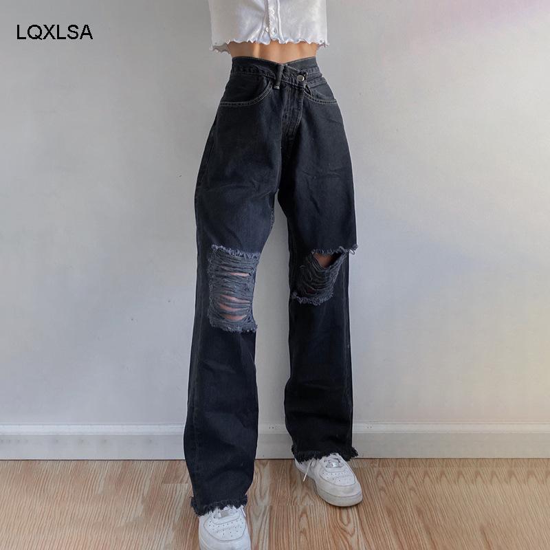 Weekeep y2k Fashion Holes High Waist Jeans Femme Pantalon 90s Vintage Streetwear Loose Korean Trousers Joggers Women Denim Pants, Black
Weekeep y2k Fashion Holes High Waist Jeans Femme Pantalon 90s Vintage Streetwear Loose Korean Trousers Joggers Women Denim Pants, Black