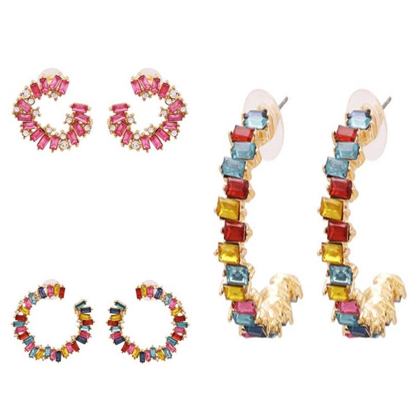 Hoop & Huggie HYSECMAO Shiny Rhinestone Round Circle Earrings Multicolored Crystal Large Statement Wedding Bridal Charm Jewelry
Hoop & Huggie HYSECMAO Shiny Rhinestone Round Circle Earrings Multicolored Crystal Large Statement Wedding Bridal Charm Jewelry