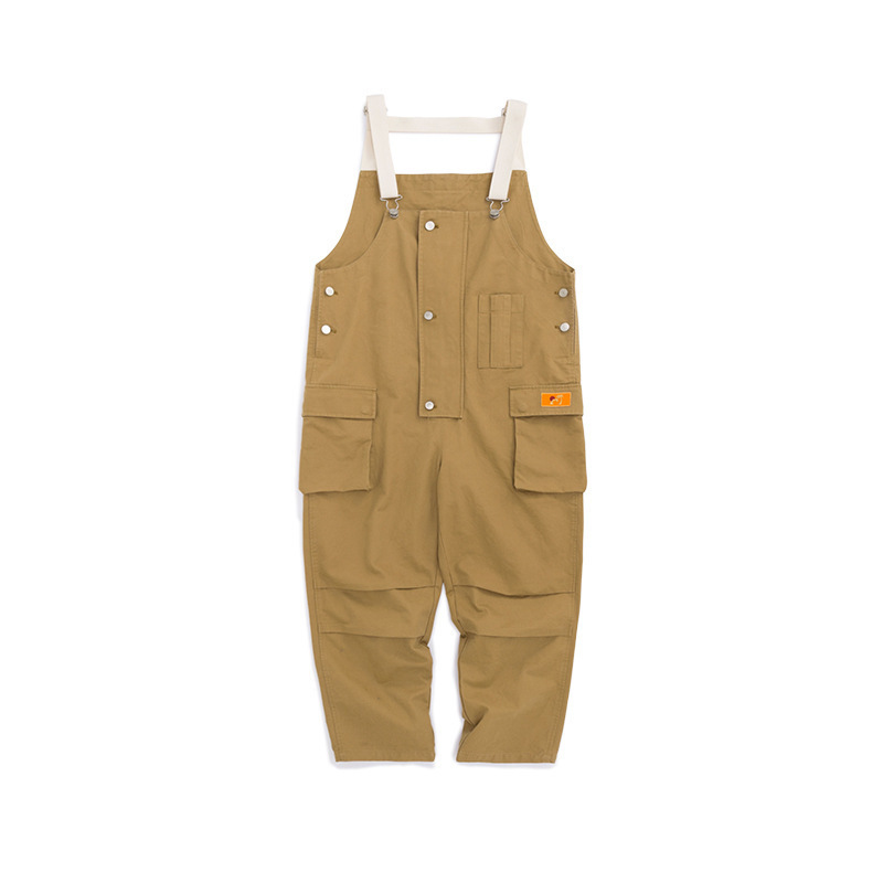 VIMASS Spring Summer New Trendy Casual Multi Dimensional Multi Pocket Trousers Men's Strap Jumpsuit Casual pants 201027