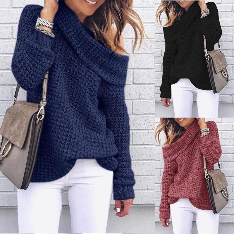 Women's Sweaters Women Pullovers Sweater 2022 Autumn Elegant Long Sleeve Off The Shoulder Tops Lady Knitwear Solid Tricots Pour Femmes, White;black
Women's Sweaters Women Pullovers Sweater 2022 Autumn Elegant Long Sleeve Off The Shoulder Tops Lady Knitwear Solid Tricots Pour Femmes, White;black