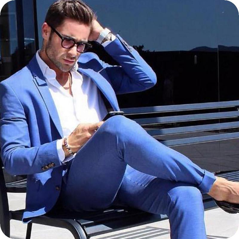 Blue Mens Suits Wedding Suits Jacket Men Prom Bridegroom Custom Tuxedos Slim Fit Formal Best Man Blazer 2piece Terno Masculino, Beige 
Blue Mens Suits Wedding Suits Jacket Men Prom Bridegroom Custom Tuxedos Slim Fit Formal Best Man Blazer 2piece Terno Masculino, Beige