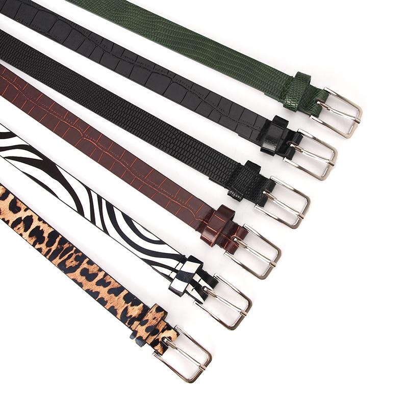 Fashion 1.8cm Wide Female Belt Black Leoprad Zebra Cow Striped Print Ladies Waist Belt For Women Thin Narrow Wild Belts Students
Fashion 1.8cm Wide Female Belt Black Leoprad Zebra Cow Striped Print Ladies Waist Belt For Women Thin Narrow Wild Belts Students
