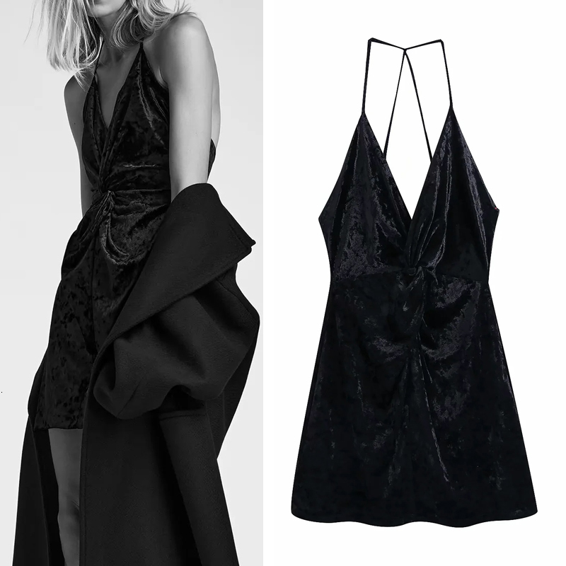 2021 New Black Velvet Mini Party Women Vintage Knot Sleeveless Slip Sexy Dress Woman Retro Elegant Backless Dresses Pv1p
2021 New Black Velvet Mini Party Women Vintage Knot Sleeveless Slip Sexy Dress Woman Retro Elegant Backless Dresses Pv1p