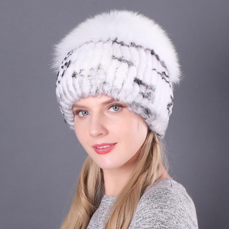 Winter Fur Hat for Women Real Rex Fur Hats With Flower Knitted Beanies Caps New High-end Women Cap, Color1
Winter Fur Hat for Women Real Rex Fur Hats With Flower Knitted Beanies Caps New High-end Women Cap, Color1