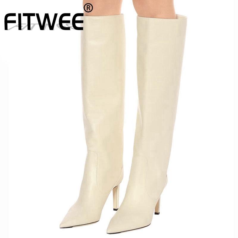 FITWEE Plus Size 33-45 Women Knee High Boots Sexy Club Shoes Women Slip On Western Style Pointed Toe Party Mujer Zapatos, Beige
FITWEE Plus Size 33-45 Women Knee High Boots Sexy Club Shoes Women Slip On Western Style Pointed Toe Party Mujer Zapatos, Beige