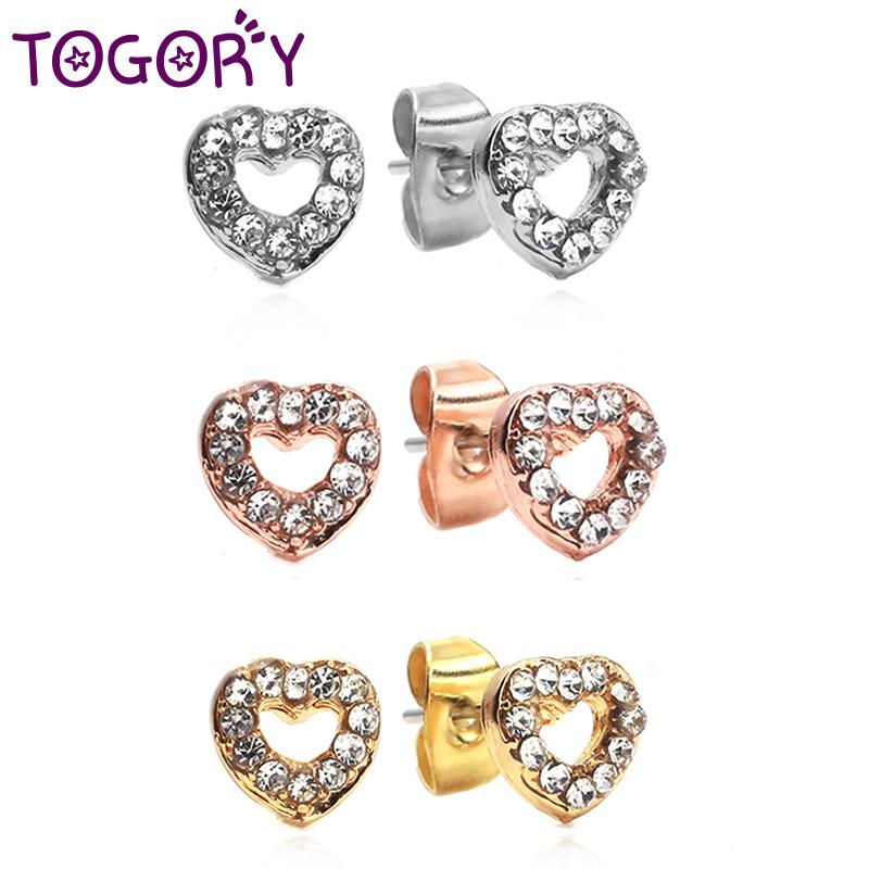 TOGORY Silver Color Fashion Crystal Brand Stud Earring Heart-Shaped Wedding Engagement Stud Earring For Women Jewelry 2021 New
TOGORY Silver Color Fashion Crystal Brand Stud Earring Heart-Shaped Wedding Engagement Stud Earring For Women Jewelry 2021 New