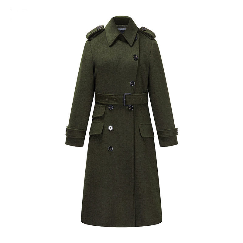 Winter Woolen Coat Women Fashion Classic Overcoat Women Thick Woolen Coat Elegant Long Coat OL Jackets Women Streetwear 201030