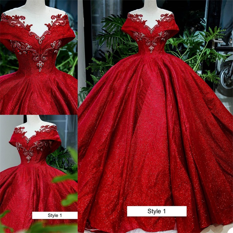 luxury red evening dresses bling crystal sequins sleeveless ball gowns prom dresses custom made formal party dresses robes de marie
