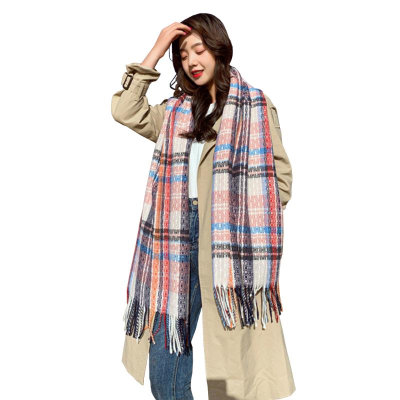 Colorful Pastal Winter Women Hijab Scarf Shrugs Large Long Plaid Cashmere Tassle Encharpe Femme Hiver Shawl Wraps Sjaal
Colorful Pastal Winter Women Hijab Scarf Shrugs Large Long Plaid Cashmere Tassle Encharpe Femme Hiver Shawl Wraps Sjaal