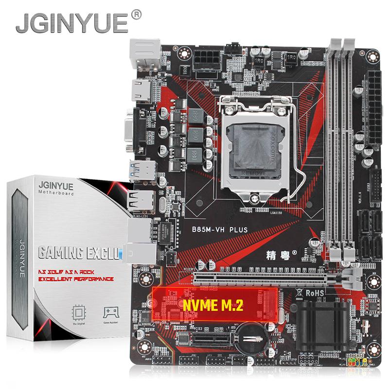 JGINYUE B85 motherboard LGA 1150 For i3 Xeon E3 1150 processor DDR3 16G 1333/1600MHZ memory M.2 NVME USB3.0 B85M-VH PLUS
JGINYUE B85 motherboard LGA 1150 For i3 Xeon E3 1150 processor DDR3 16G 1333/1600MHZ memory M.2 NVME USB3.0 B85M-VH PLUS