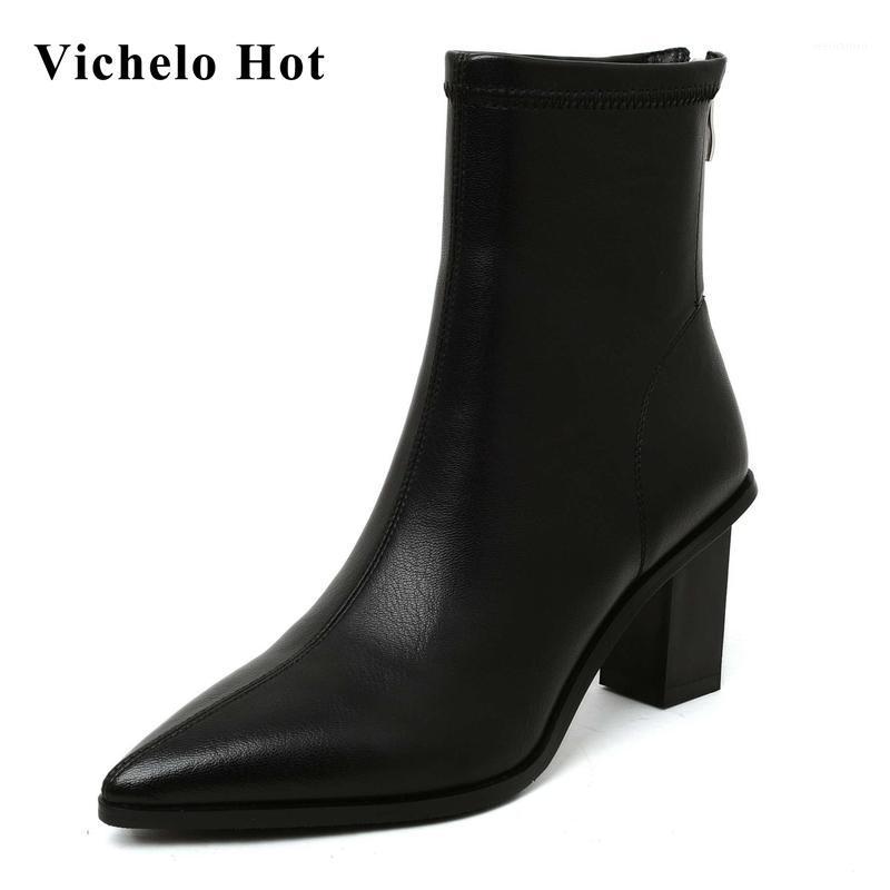 Vichelo Hot winter recommend French romantic pointed toe high heels beauty lady streetwear fashion modern solid ankle boots L201, Black
Vichelo Hot winter recommend French romantic pointed toe high heels beauty lady streetwear fashion modern solid ankle boots L201, Black