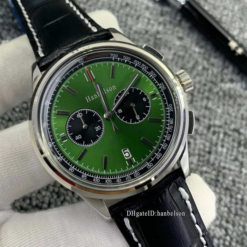 NEW 1884 mens watch montre de luxe VK movement Wristwatches Chronograph Green dial Steel Case Black leather strap Business Metal watches, 15
NEW 1884 mens watch montre de luxe VK movement Wristwatches Chronograph Green dial Steel Case Black leather strap Business Metal watches, 15