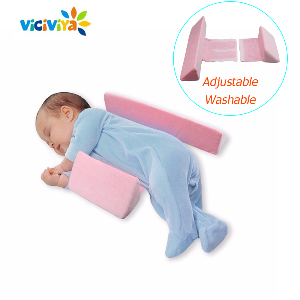 Anti Roll Pillow Newborn Baby Pillow Infant Adjustable Sleep Positioner Pillow Anti Flat Head Cotton Baby Positioning Pad LJ201014