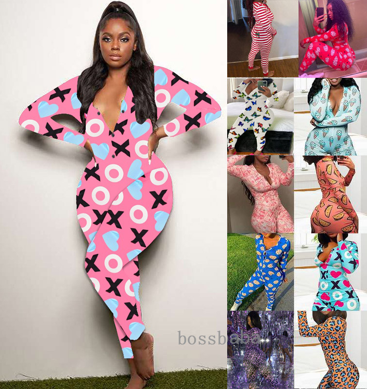 Women Jumpsuits Nightwear Workout Button Skinny Bodysuit Christmas Print Long Sleeve V-neck Onesies Plus Size Romper Designers Clothes 2020, 12
Women Jumpsuits Nightwear Workout Button Skinny Bodysuit Christmas Print Long Sleeve V-neck Onesies Plus Size Romper Designers Clothes 2020, 12