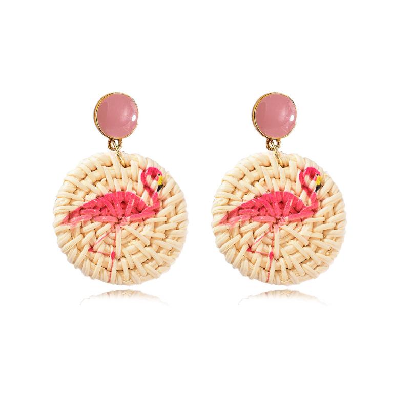 European Vintage Pineapple Earring Jewelry Factory Alloy Rattan Weaving Printing Flamingo Cactus Earrings For Girls Women Gifts 
European Vintage Pineapple Earring Jewelry Factory Alloy Rattan Weaving Printing Flamingo Cactus Earrings For Girls Women Gifts