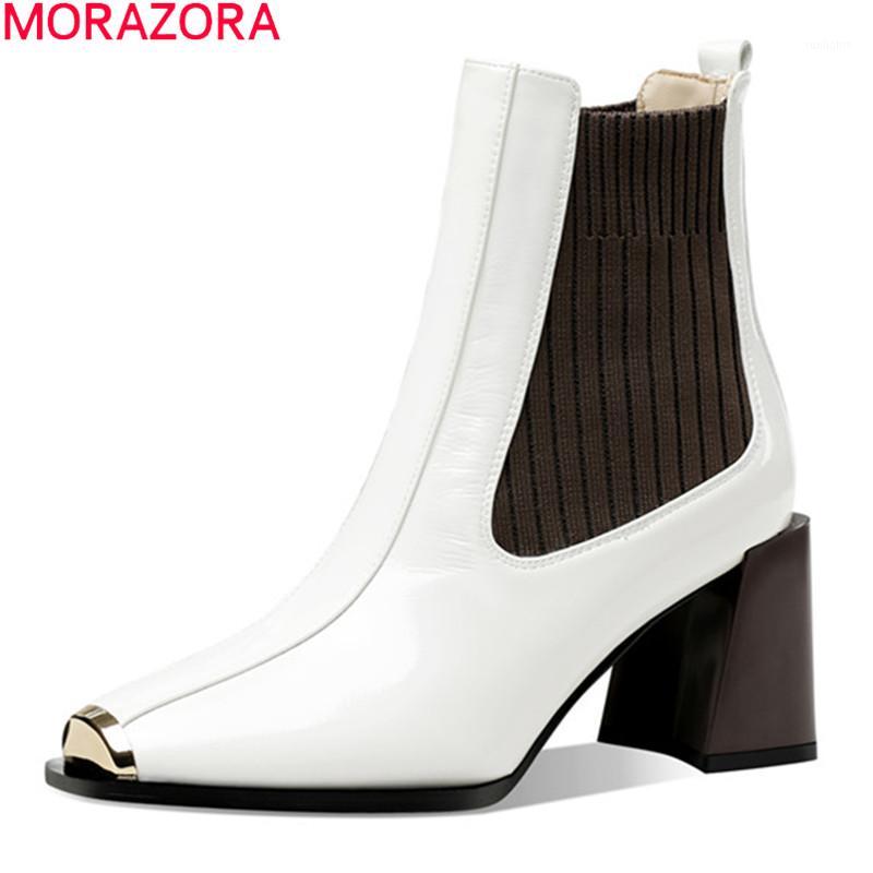 MORAZORA 2020 Big size 33-43 women boots thick high heels square toe ladies shoes top quality black white color ankle boots1
MORAZORA 2020 Big size 33-43 women boots thick high heels square toe ladies shoes top quality black white color ankle boots1