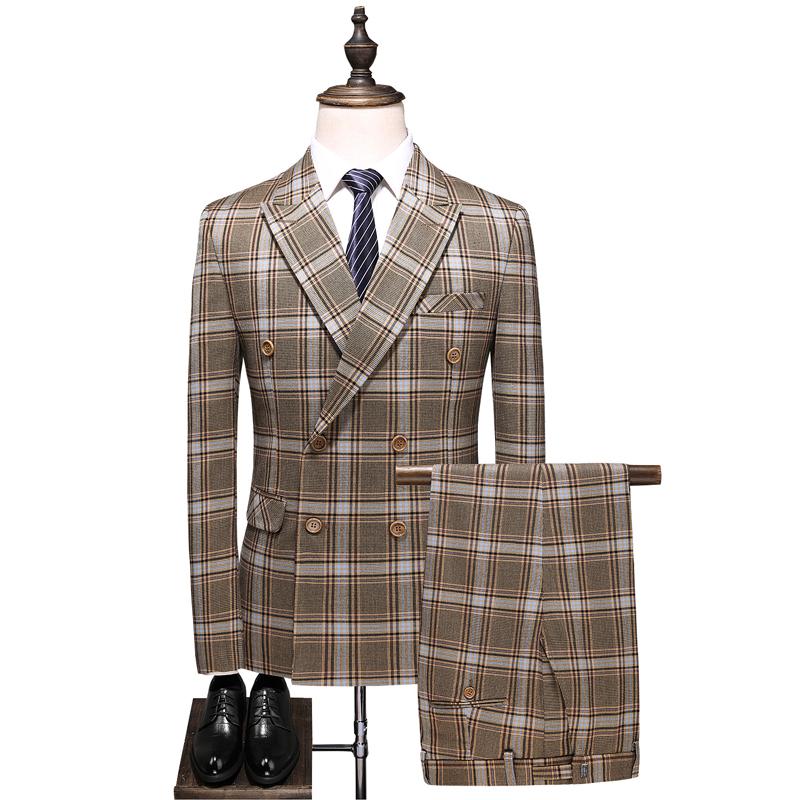 2021 classic slim version wedding suit groom plaid suit male 5XL high quality fashion men's party banquet stage singer, Brown
2021 classic slim version wedding suit groom plaid suit male 5XL high quality fashion men's party banquet stage singer, Brown