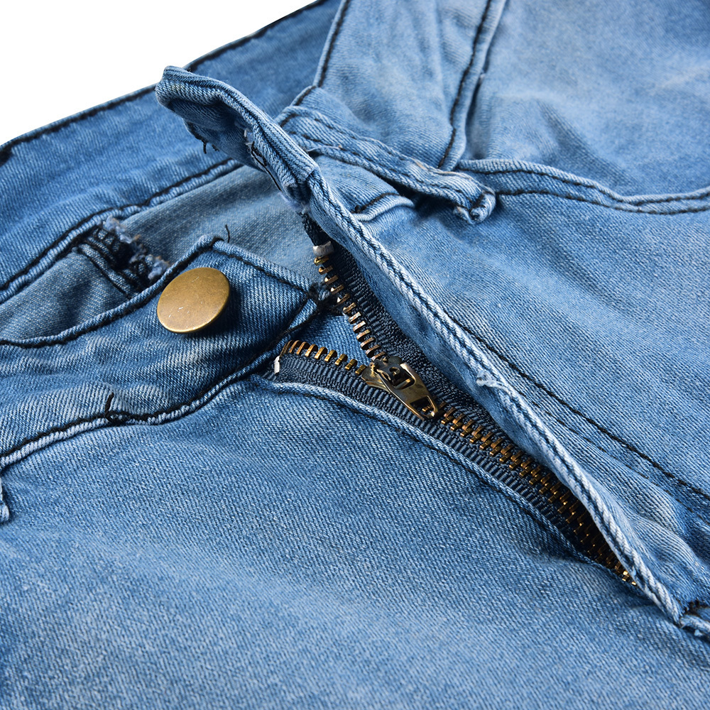 Sale Women Sexy High Waist Skinny Ripped Jeans Female Spring Summer Fashion Black Blue Flare Denim Pants Bell-bottoms LJ201127