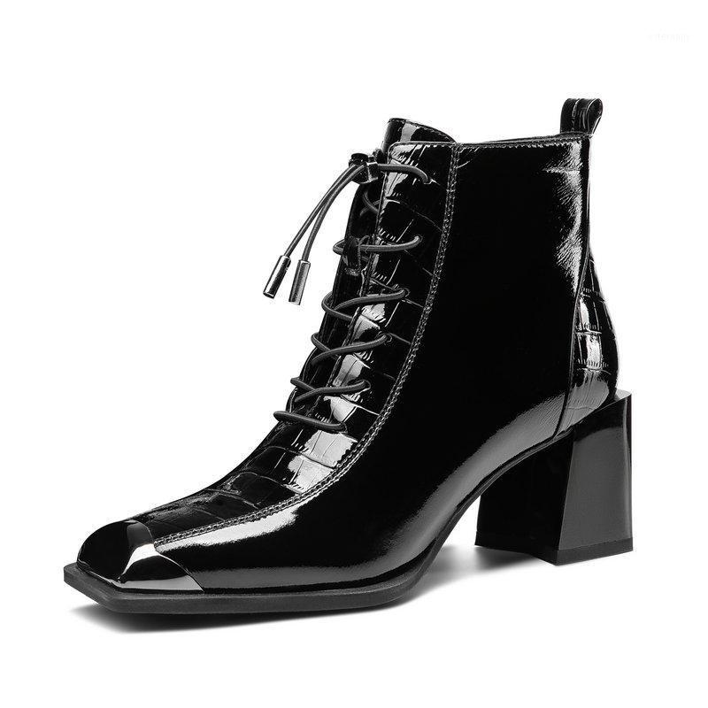 Genuine Leather Metal Decoration Women's Winter Boots Square Toe Thick Heels Pumps Working Night Club Shoes Woman1, Black
Genuine Leather Metal Decoration Women's Winter Boots Square Toe Thick Heels Pumps Working Night Club Shoes Woman1, Black