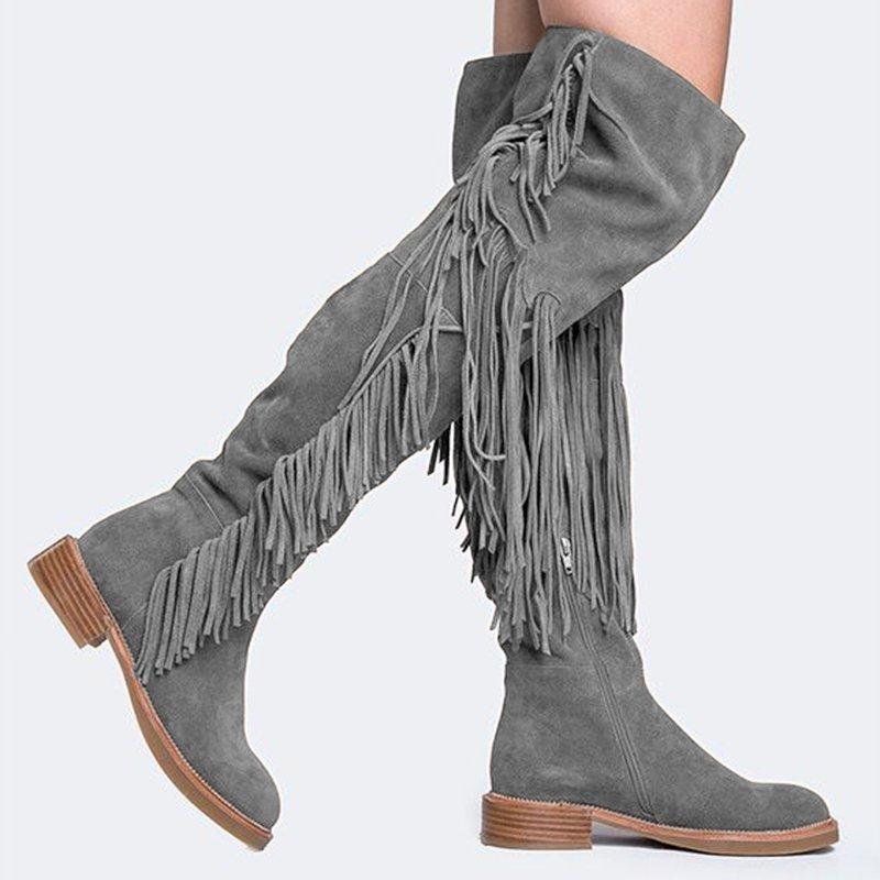 women over knee high boots low heels shoes woman booties vintage warm tassels shoe chaussures femme zapatos mujer sapato NH168, Black
women over knee high boots low heels shoes woman booties vintage warm tassels shoe chaussures femme zapatos mujer sapato NH168, Black