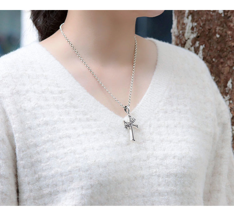 925 sterling silver necklace pendants American European vintage jewelry antique silver cross handmade designer pendants gift for men women