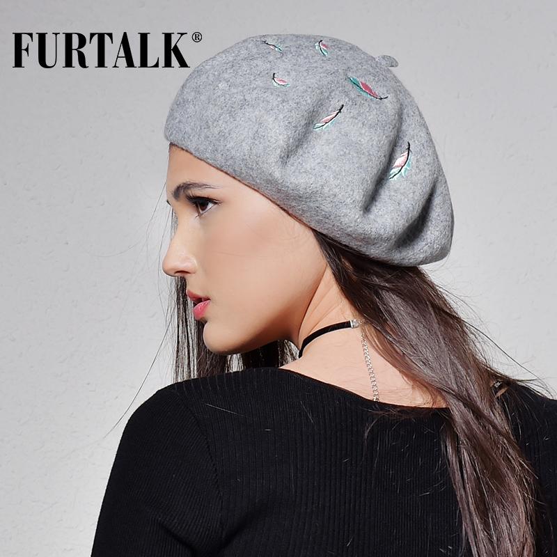 FURTALK autumn winter women 100% wool beret with embroidery decoration warm winter hats for women and girls 2020 new arrivals, Grey
FURTALK autumn winter women 100% wool beret with embroidery decoration warm winter hats for women and girls 2020 new arrivals, Grey