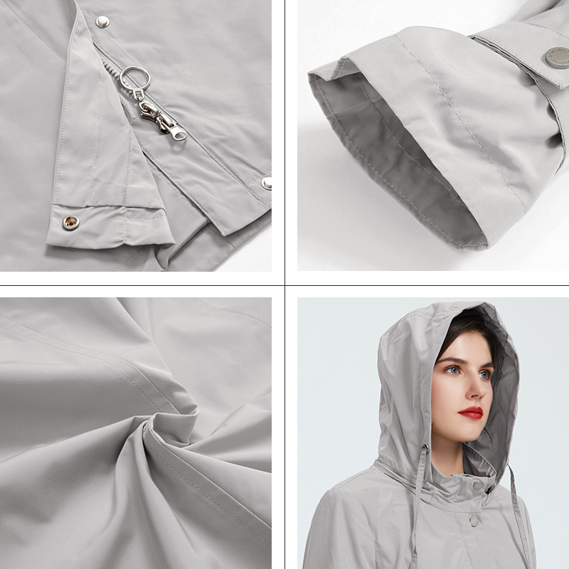 Astrid women trench coat big size spring fashion long windbreaker solid color Windproof temperament women coat AS-6325 201028