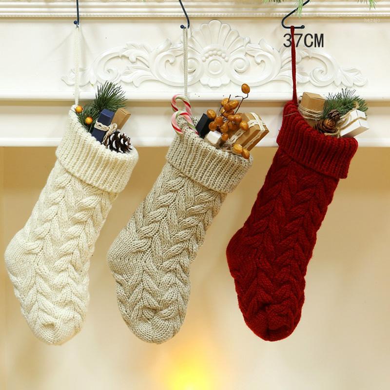 New Knitted Christmas Stockings Decoration Candy Gift Bag Fireplace Decoration Xmas Tree Hanging Ornaments1
New Knitted Christmas Stockings Decoration Candy Gift Bag Fireplace Decoration Xmas Tree Hanging Ornaments1