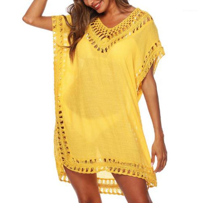 Women Blouse Pierced Edge Holiday Bikini Cover Up Sexy Sunscreen Solid Fashion V Neck Short Sleeve Bathing Beach Wear Loose Swim1
Women Blouse Pierced Edge Holiday Bikini Cover Up Sexy Sunscreen Solid Fashion V Neck Short Sleeve Bathing Beach Wear Loose Swim1