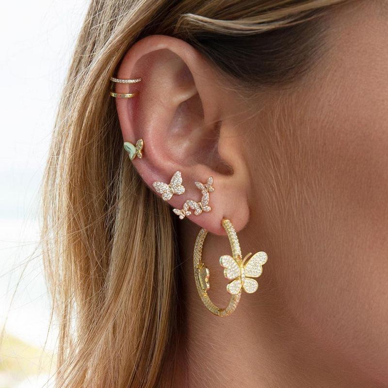 Stud Funmode Design Butterfly Shape Gold Color Cubic Zircon Earrings For Women Jewelry Boucle Oreille Femme FE201
Stud Funmode Design Butterfly Shape Gold Color Cubic Zircon Earrings For Women Jewelry Boucle Oreille Femme FE201