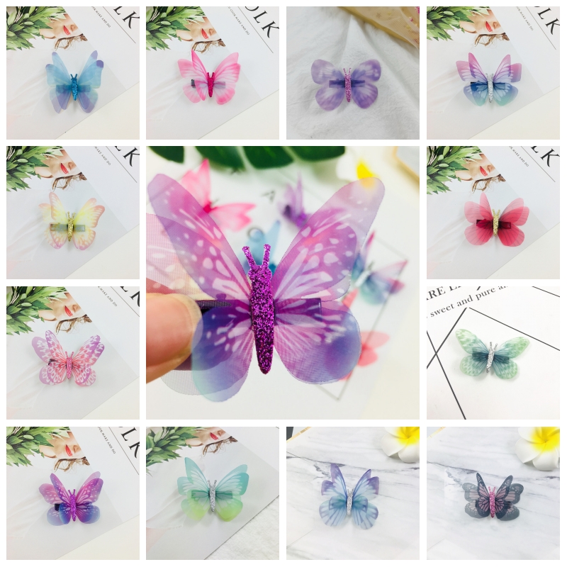 Beautiful Rhinestones Double Layers Tulle Butterfly Hair Clip For Women Girls Hairpin Gauze Butterfly Hair Accessories Ornaments 44 Y2, Mix colors
Beautiful Rhinestones Double Layers Tulle Butterfly Hair Clip For Women Girls Hairpin Gauze Butterfly Hair Accessories Ornaments 44 Y2, Mix colors