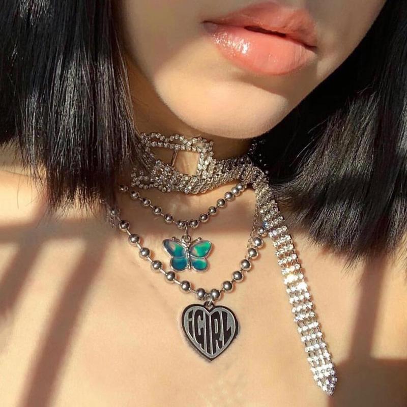 Exclusive harajuku stainless steel heart itgirl choker beads colar women cute Punk Style necklace Collares Mujer
Exclusive harajuku stainless steel heart itgirl choker beads colar women cute Punk Style necklace Collares Mujer