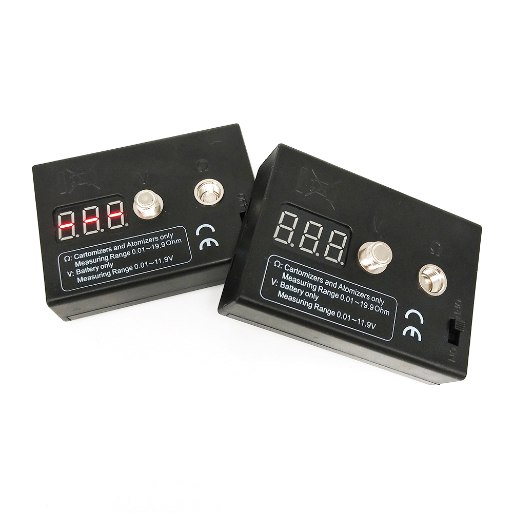 Portable 510 Thread Voltage Resistance Dual Tester E nail Vape Battery Ecig Atomizer Voltage Tester Box Mod Resistance Tester
Portable 510 Thread Voltage Resistance Dual Tester E nail Vape Battery Ecig Atomizer Voltage Tester Box Mod Resistance Tester