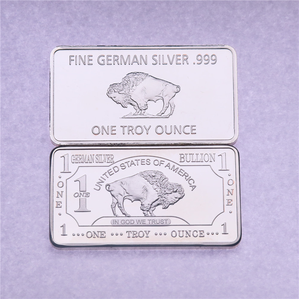 10pcs/lot gift 1 Troy Ounce German Buffalo silver Bullion Bar coins, German Sliver .999 American
10pcs/lot gift 1 Troy Ounce German Buffalo silver Bullion Bar coins, German Sliver .999 American