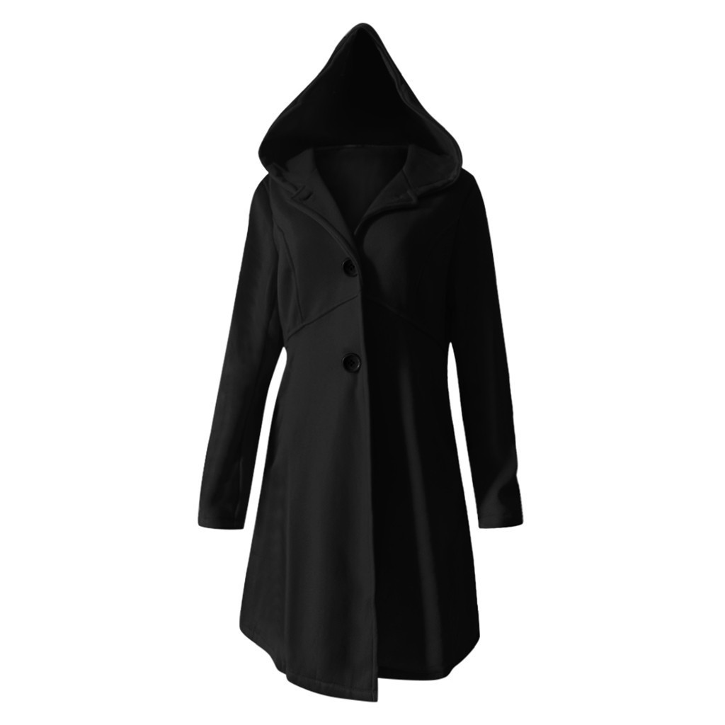 Fashion Winter Autumn Women Wool Coat Long Sleeve Solid Belted Loose Warm Woolen Jacket Hooded OuterwearJ30 201103