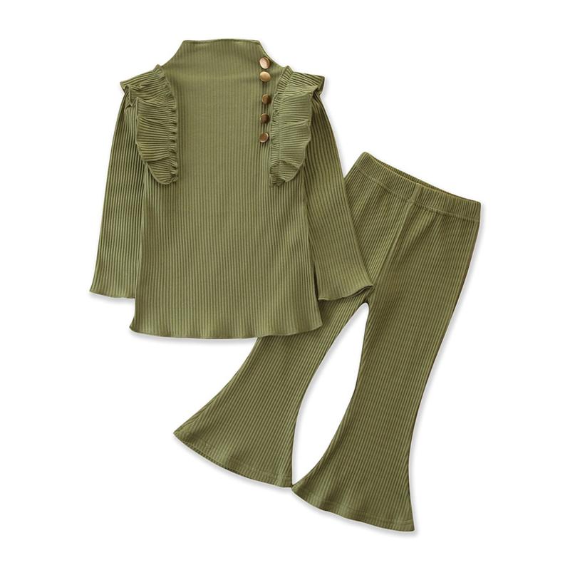1-6Y Fashion Kids Girls Clothes Sets 2pcs Ruffles Solid Knit Long Sleeve Pullover Tops Flare Pants
1-6Y Fashion Kids Girls Clothes Sets 2pcs Ruffles Solid Knit Long Sleeve Pullover Tops Flare Pants